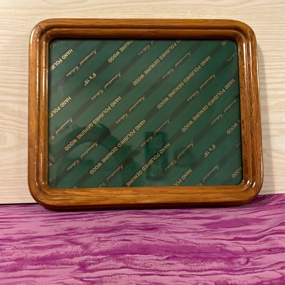 Wooden Serving Tray with Glass Insert